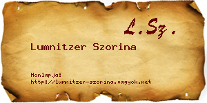 Lumnitzer Szorina névjegykártya