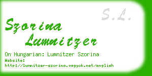 szorina lumnitzer business card